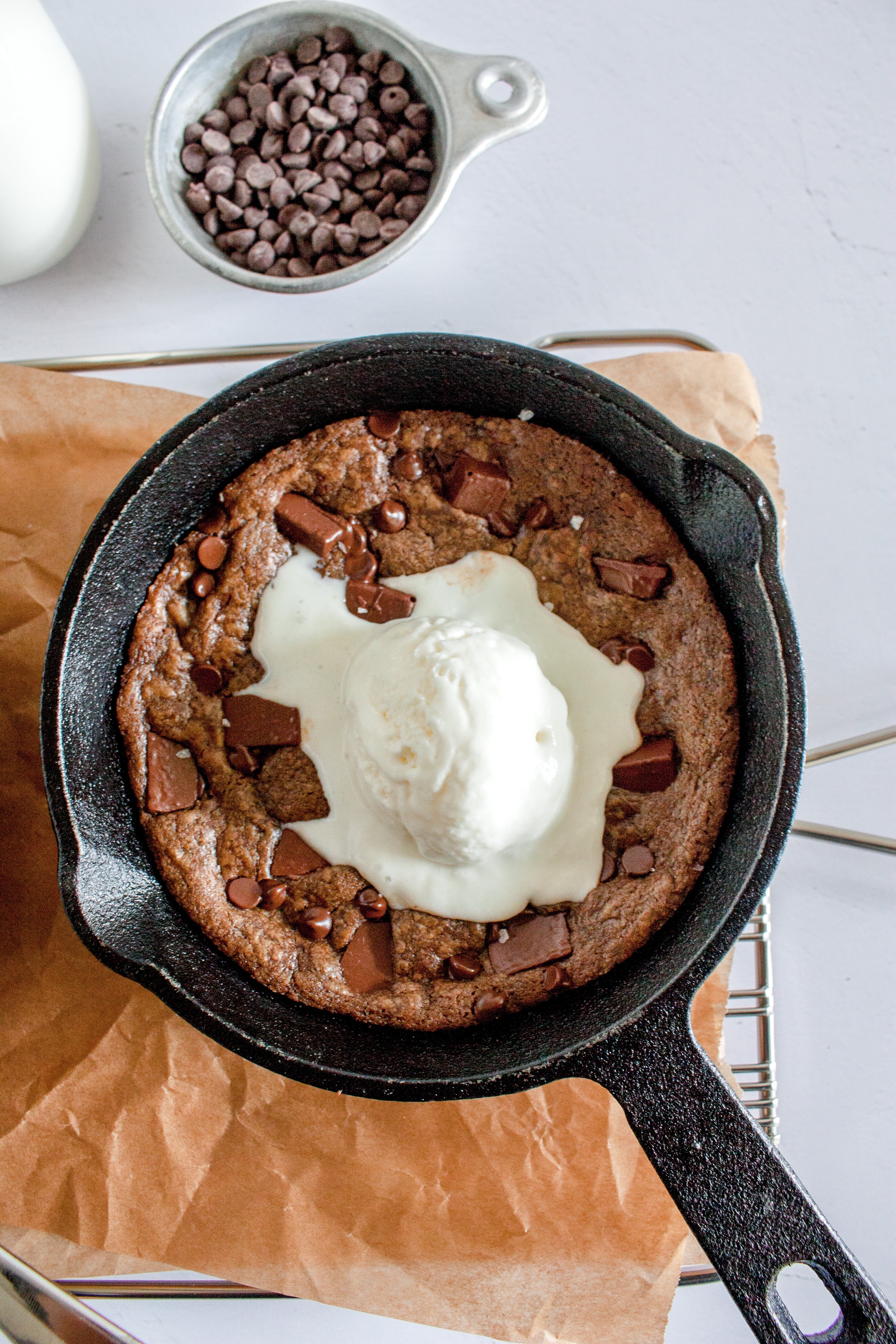 Skillet Brownies - A Cookie Named Desire