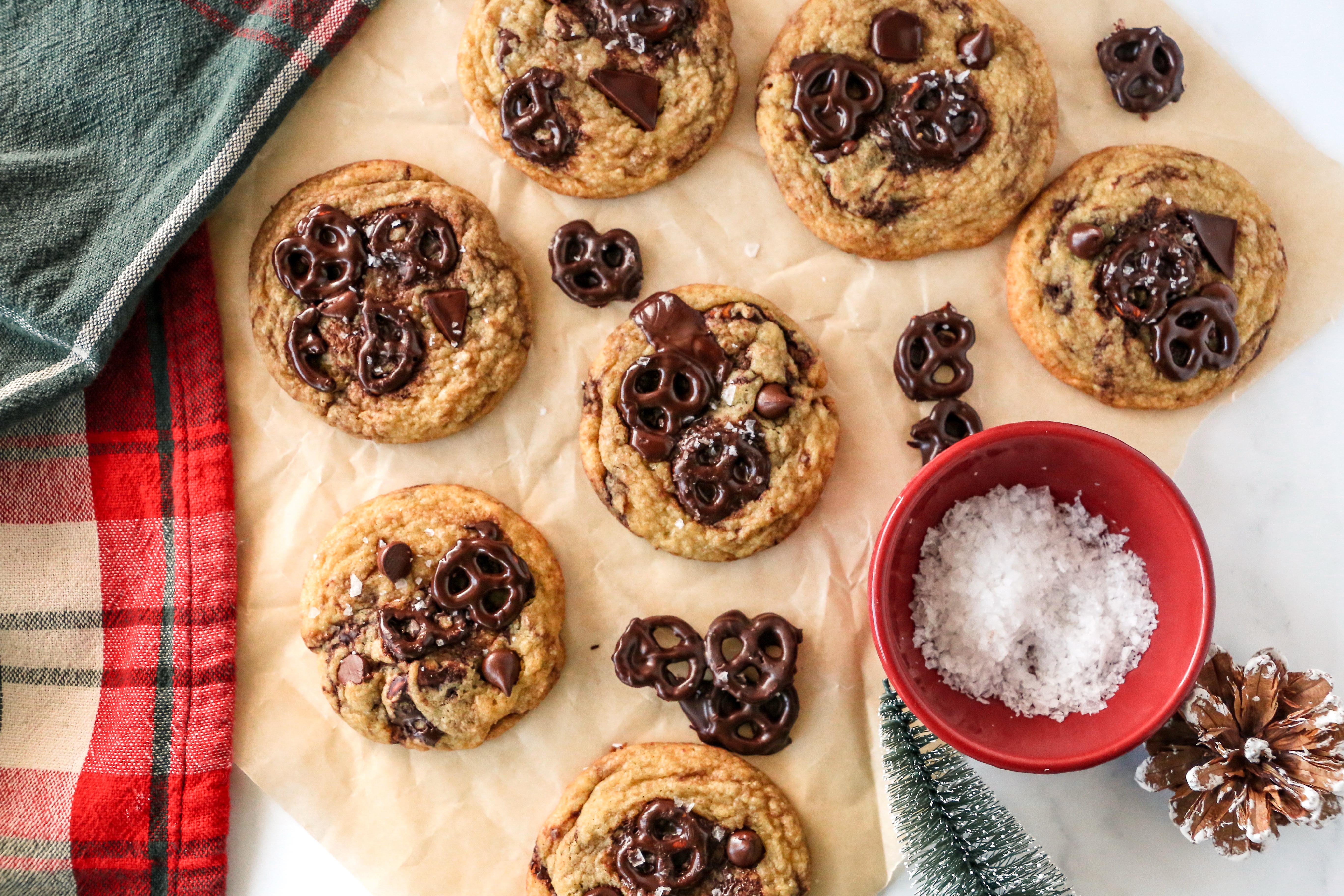Chocolate Covered Pretzel Cookies