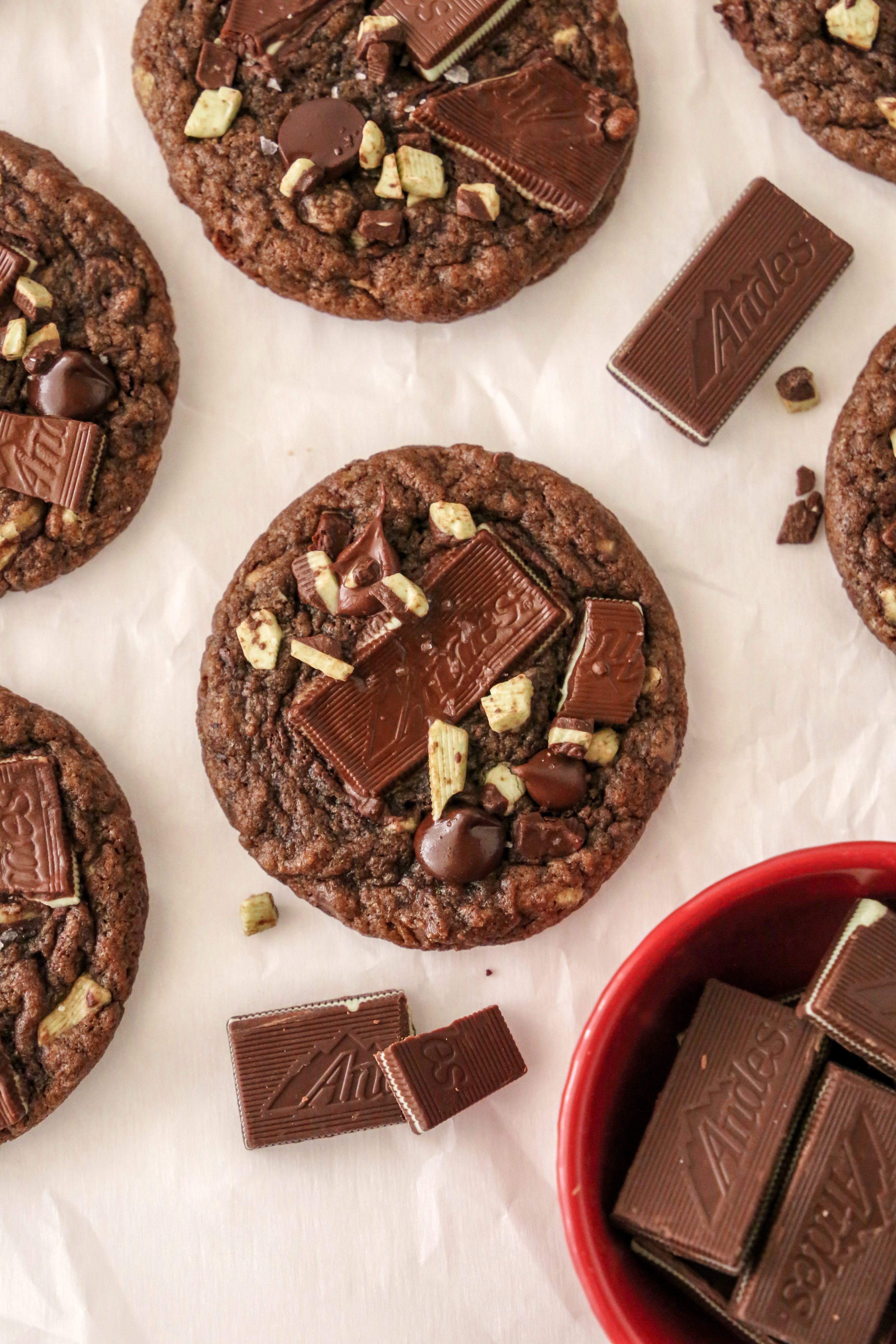 Double Chocolate Andes Mint Cookies