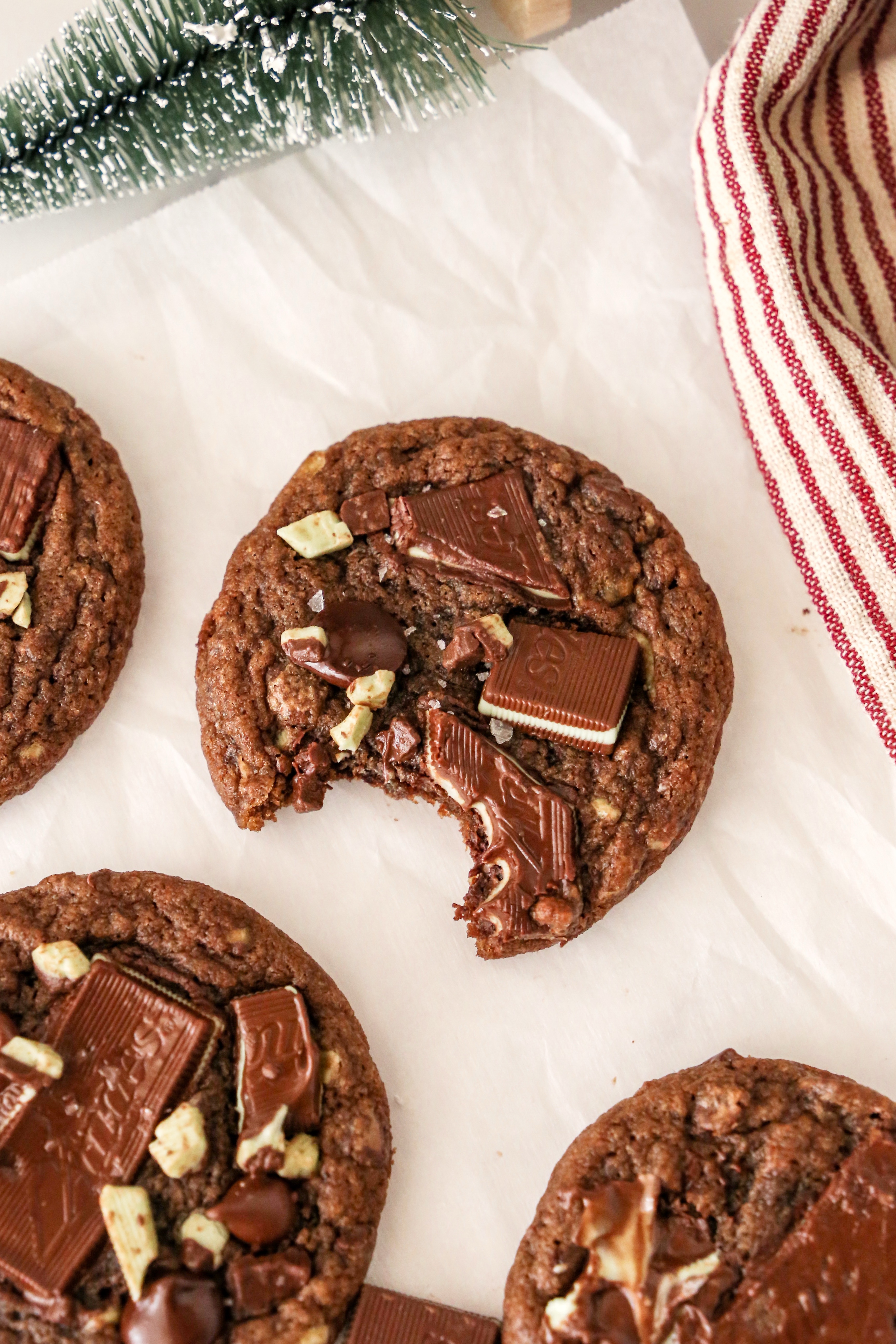 Double Chocolate Andes Mint Cookies