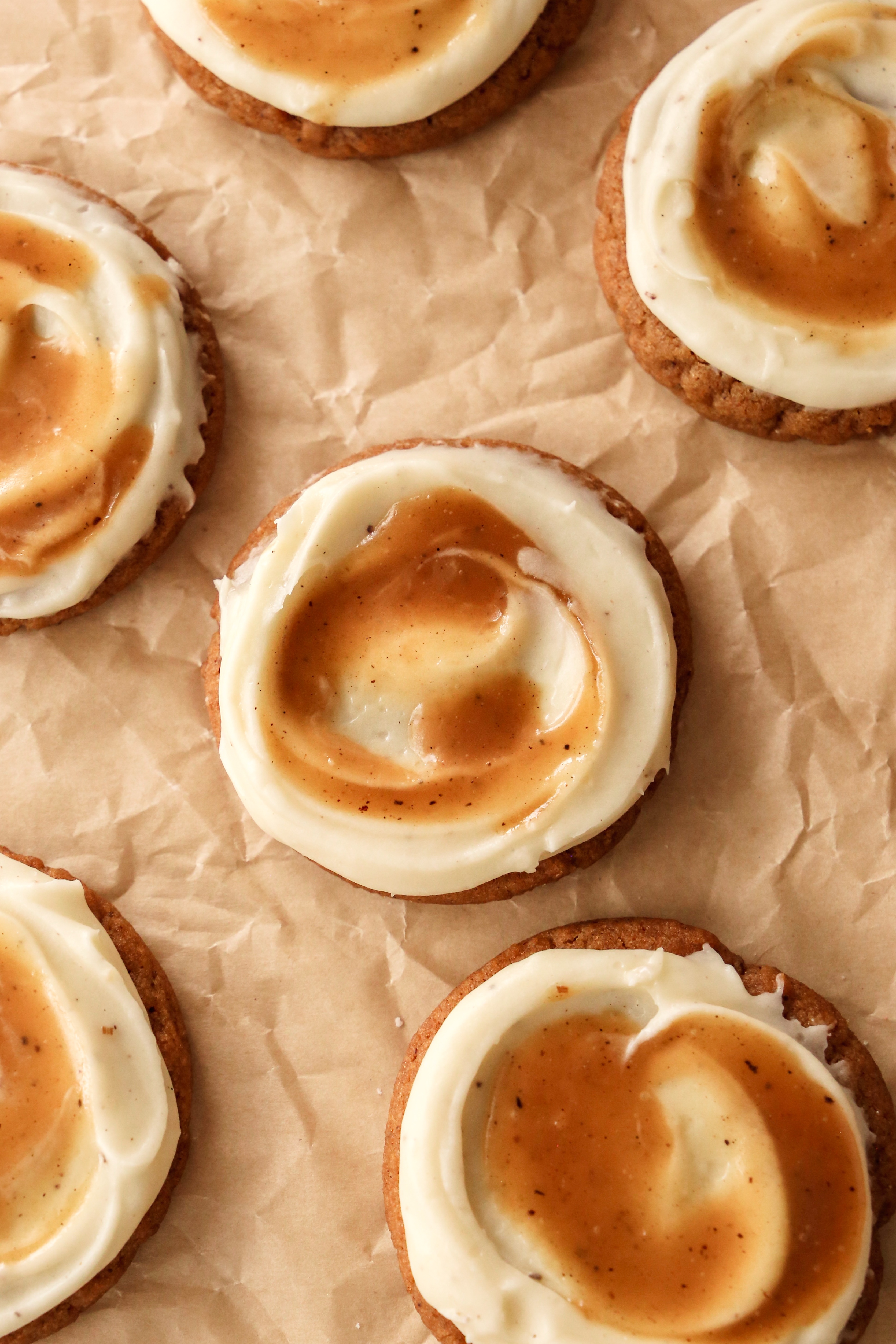 Salted Caramel Gingerbread Cookies