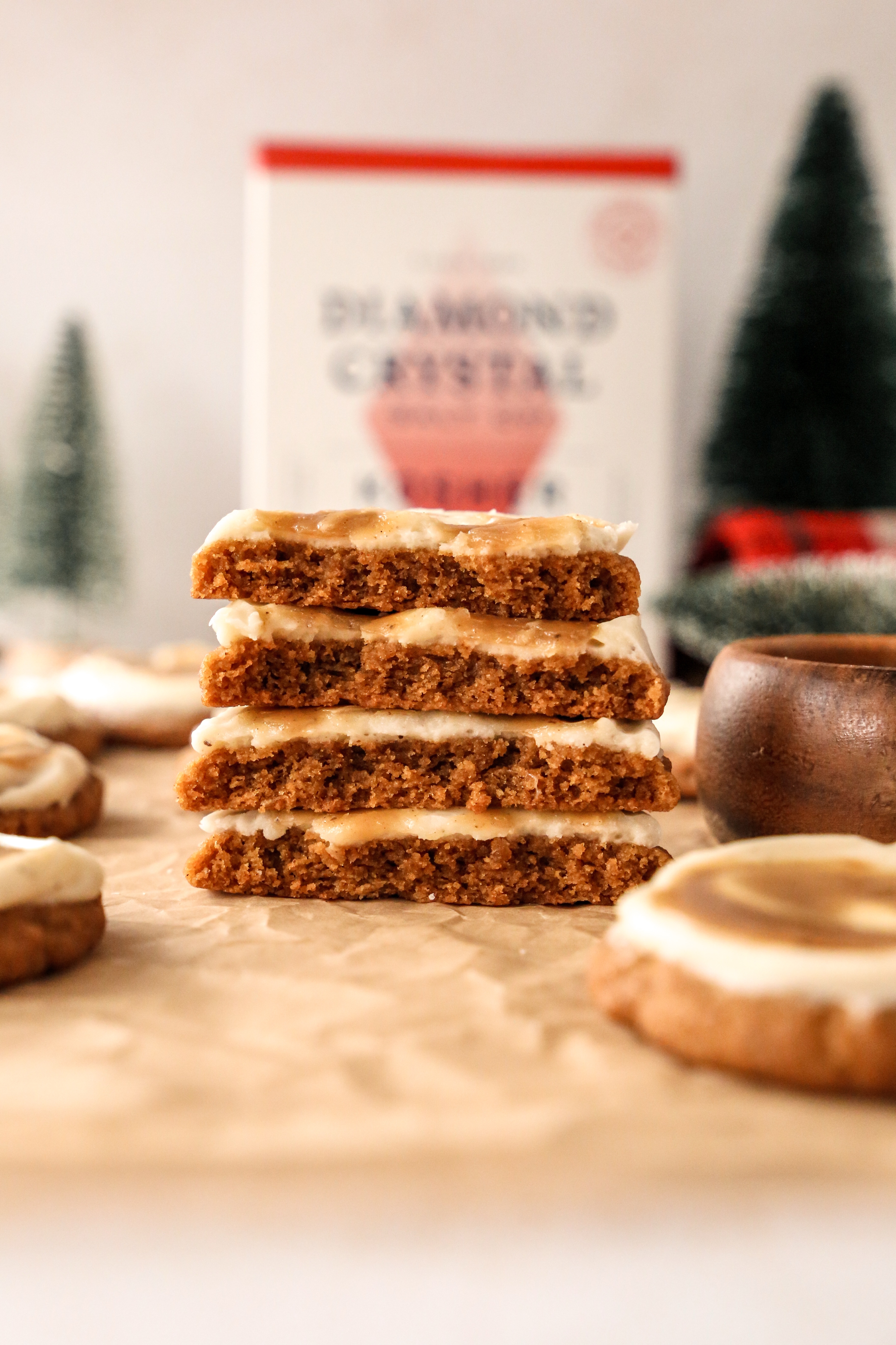 Salted Caramel Gingerbread Cookies