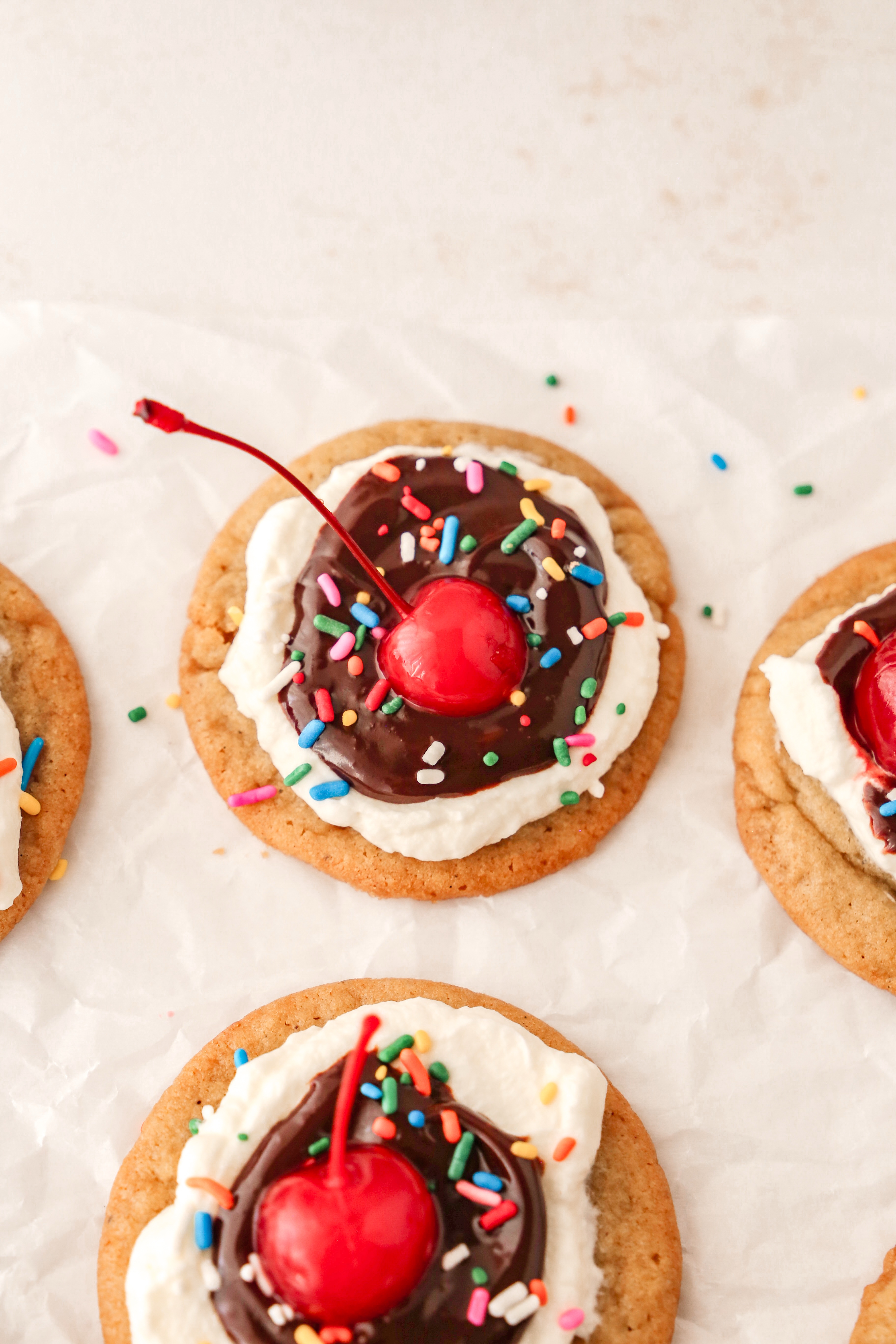 Hot Fudge Sundae Cookies